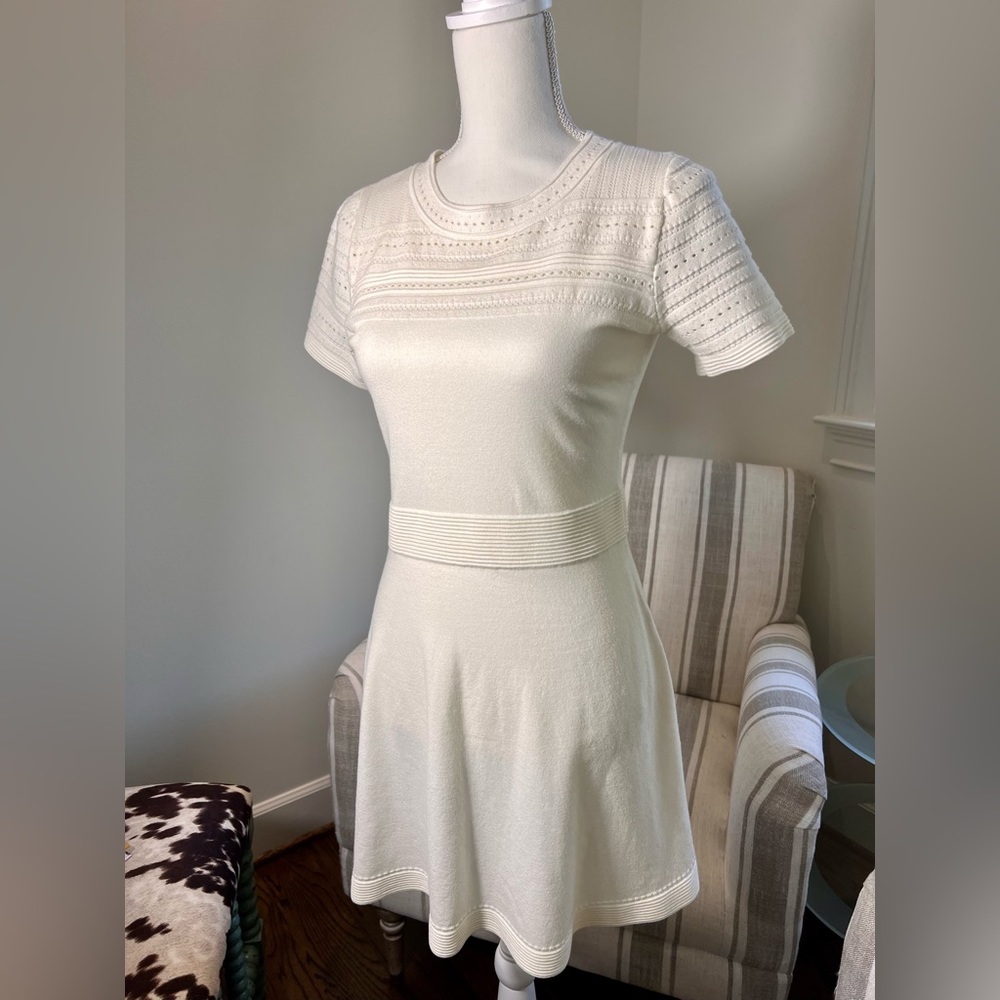 NWT LOFT Dress -White lightweight summer sweater dress